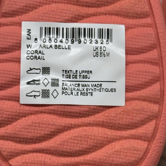 Womens Clarks Sandals Arla Belle Coral Cloudsteppers Wedge Slingback Sz 8.5M - Picture 6 of 10